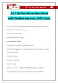 CJ 110 Final Exam Questions with Verified Answers 100&percnt; Pass