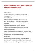 Electrolysis & Laser State Exam Study Guide exam with correct answers 