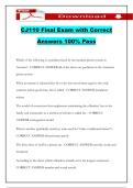 CJ110 Final Exam with Correct Answers 100&percnt; Pass