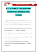 CJ110 FINAL Exam Questions with Correct Answers 100&percnt; Correct