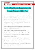 CJ 110 Final Exam Questions with Correct Answers 100&percnt; Pass