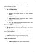 Introduction to Psychology Final Exam Study Guide
