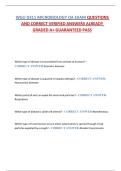 WGU D311 MICROBIOLOGY OA EXAM QUESTIONS AND CORRECT VERIFIED ANSWERS GUARANTEED PASS