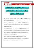 LVMPD NEVADA POST Questions with Verified Answers &vert; Latest Update 100&percnt; Pass