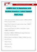 LVMPD Unit 10 Questions with Verified Answers &vert; Latest Update 100&percnt; Pass