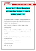 Lvmpd Unit 8 Exam Questions with Verified Answers &vert; Latest Update 100&percnt; Pass