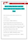 Basic X-Ray Machine operator Exam with Correct Answers 100&percnt; Pass