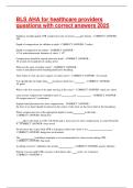 BLS AHA for healthcare providers questions with correct answers 2025