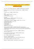 BLS CPR EXAM QUESTIONS WITH CORRECT ANSWERS 2025