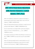 ENT 4412 Final Exam Questions with Correct Answers &vert; Latest Update 100&percnt; Pass