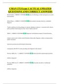 CMAN 272 Exam 1 ACTUAL UPDATED  QUESTIONS AND CORRECT ANSWERS 
