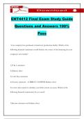 ENT4412 Final Exam Study Guide Questions and Answers 100&percnt; Pass