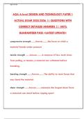 AQA A-Level Design & Technology Paper 1 2025&colon; Technical Principles - Exam Paper & Revision