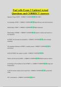 Fuel cells Exam 2 Updated Actual  Questions and CORRECT Answers