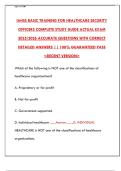  IAHSS Basic Training Final Exam 2025&colon; Healthcare Security Officer Study Guide & Practice Test