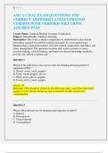 AMCA CMAC EXAM QUESTIONS AND  CORRECT ANSWERS&vert; LATEST UPDATED  VERSION WITH VERIFIED SOLUTIONS -  ASSURED PASS 