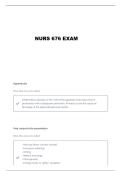 NUR 676 FINAL QUESTIONS AND VERIFIED ANSWERS