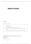 NUR 676 ADVANCED PHARM QUESTIONS AND VERIFIED ANSWERS