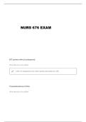 NURS 676 WEEK 6 QUESTIONS AND VERIFIED ANSWERS