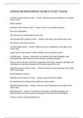 USAHS NEUROSCIENCE EXAM 2 STUDY GUIDE