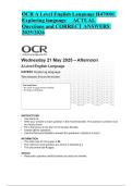 OCR A Level English Language H470&sol;01   Exploring language   ACTUAL  Questions and CORRECT ANSWERS  2025&sol;2026