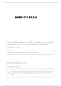 NURS 676 FINAL EXAM TEST WITH LATEST UPDATED QUESTIONS AND ANSWERS