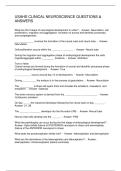 USAHS CLINICAL NEUROSCIENCE QUESTIONS & ANSWERS