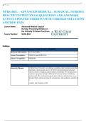 NURS 481L &ndash; ADVANCED MEDICAL - SURGICAL&comma; NURSING  PRACTICUM TEST EXAM QUESTIONS AND ANSWERS&vert;  LATEST UPDATED VERSION WITH VERIFIED SOLUTIONS -  ASSURED PASS 
