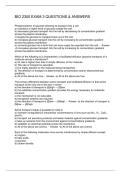 BIO 2300 EXAM 3 QUESTIONS & ANSWERS