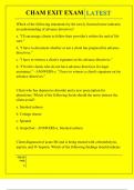CHAM EXIT EXAM QUESTIONS AND ANSWERS 2026