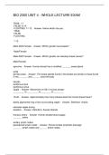 BIO 2300 UNIT 4 - WHOLE LECTURE EXAM