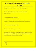 UTK INMT 341 FINAL EXAM QUESTIONS AND ANSWERS 2026