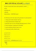 BIO 235 FINAL EXAM QUESTIONS AND ANSWERS 2026
