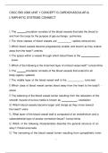 CSCC BIO 2300 UNIT 1 CONCEPT G CARDIOVASCULAR & LYMPHATIC SYSTEMS CONNECT