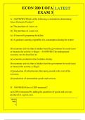 ECON 200 UOFA EXAM 3 QUESTIONS AND ANSWERS 2026