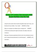 Action CPT Exam Answers &lpar;103 Questions&rpar; &vert; Course Code&colon; CPT2025 &vert; Nutrition&comma; Flexibility&comma; Biomechanics&comma; Risk Management