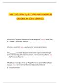 FMS Certification Exam &ndash; Full Questions and Answers&comma; Graded A&plus;&comma; 100&percnt; Verified &ndash; Lecture&sol;Practice Material