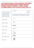c-201 Electrical Systems 1 SACA Certification 2025 NEWEST  EXAM COMPLETE QUESTIONS AND CORRECT DETAILED  ANSWERS &lpar;VERIFIED ANSWERS&rpar; &vert;ALREADY GRADED  A&plus;&vert;&vert;BRAND NEW&excl;&excl;Ivy Tech Community College INDT 113