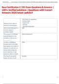 Saca Certification C-101 Exam Questions & Answers &vert;  100&percnt; Verified solutions &vert;Questions with Correct  Answers 2026 latest update&excl;&excl;