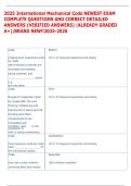  International Mechanical Code NEWEST EXAM  COMPLETE QUESTIONS AND CORRECT DETAILED  ANSWERS &lpar;VERIFIED ANSWERS&rpar; &vert;ALREADY GRADED  A&plus;&vert;&vert;BRAND NEW&excl;&excl;2025-2026 