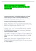 EDUCATIONAL PSYCHOLOGY CHAPTER 6 EXAM QUESTIONS AND ANSWERS