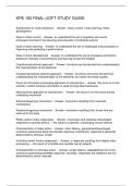 KPE 160 FINAL UOFT STUDY GUIDE