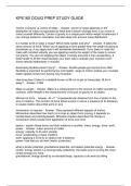 KPE160 DOUG PREP STUDY GUIDE