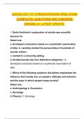 Sociology 101 StraighterLine Final Exam &ndash; Complete Questions and Answers&comma; Graded A&plus;&comma; Latest Update &ndash; Exam Practice Material