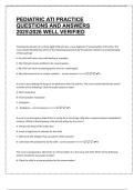 Pediatric ATI Practice Questions and Answers 2025&sol;2026 &ndash; Verified Study Guide