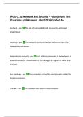 WGU Network and Security Foundations &ndash; C172 Exam Questions and Answers &lpar;Rated A&plus;&comma; Guaranteed Success&rpar;