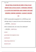 NR 602 Final Exam 2025&colon; Primary Care of the Childbearing & Childrearing Family