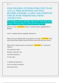 EXOS TRAINING SYSTEMS INTRO TEST EXAM  ACTUAL PREP QUESTIONS AND WELL  REVISED ANSWERS - LATEST AND COMPLETE  UPDATE WITH VERIFIED SOLUTIONS &ndash;  ASSURES PASS 