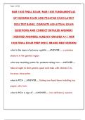  NUR 1025 Final Exam 2025&colon; Nursing Fundamentals Practice Test & Study Guide