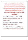  NURS 6521 Midterm Exam 2025&colon; Advanced Pharmacology for FNP Practice Test